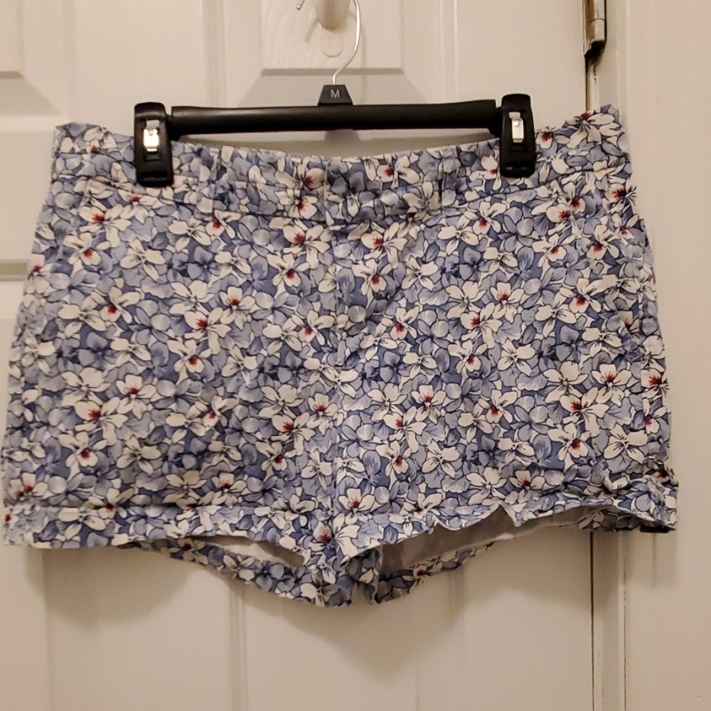 Blue flower shorts
